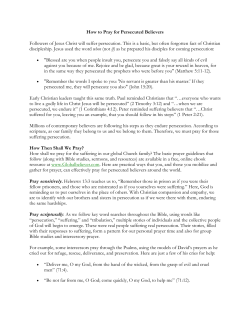 How to Pray for Persecuted Believers Followers of Jesus Christ will