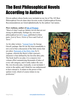 The Best Philosophical Novels According to Authors