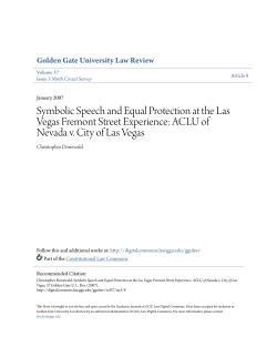 Symbolic Speech and Equal Protection at the Las Vegas Fremont