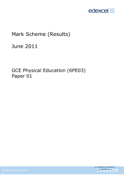 Mark scheme - Edexcel