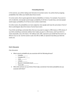 1 Forecasting Exercises In this exercise, you will be making some
