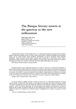 The Basque literary system at the gateway to the new millennium