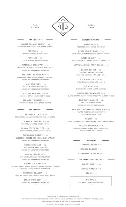 SMOKED SALMON BAGEL* — 21 PANCAKES — 17 WAFFLES