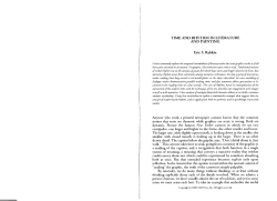 TIME AND RHYTHM IN LITERATURE AND PAINTING Eric S. Rabkin