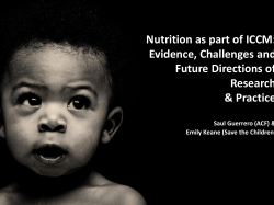 Nutrition as part of ICCM