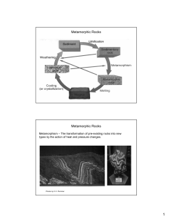 Metamorphic Rocks Metamorphic Rocks