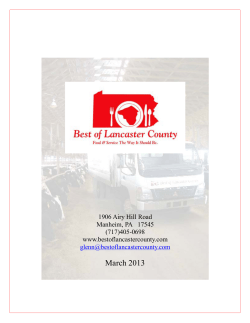 March 2013 - Best of Lancaster County