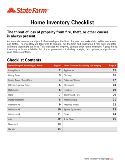 Home Inventory Checklist