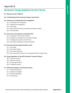 27 Appendix B Stormwater Design Guidelines for Karst Terrain