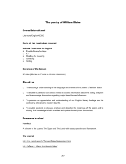 The poetry of William Blake