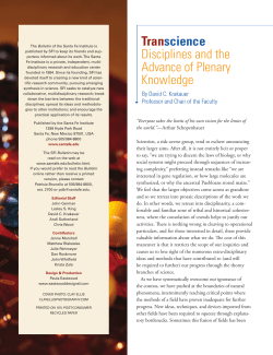 Transcience Disciplines and the Advance of