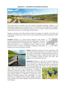 MOLDOVA &ndash; a Country of sunshine and hills
