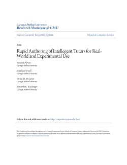 Rapid Authoring of Intellegent Tutors for Real