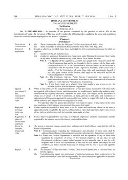 (General) Rules, 2016 - Finance Department Haryana