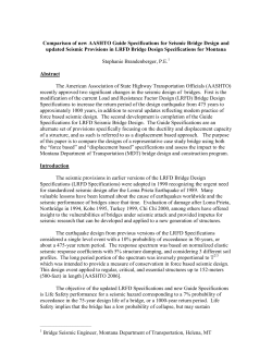 Comparison of new AASHTO Guide Specifications for Seismic