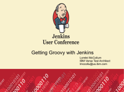Getting Groovy with Jenkins
