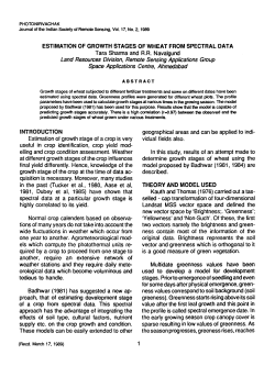 Estimation of growth stages of wheat from spectral data