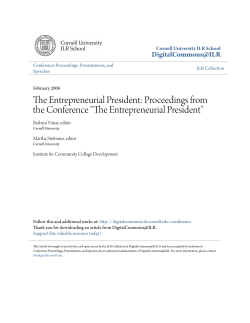 The Entrepreneurial President - DigitalCommons@ILR