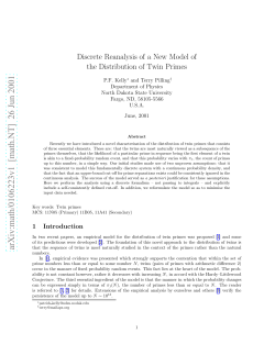 arXiv:math/0106223v1 [math.NT] 26 Jun 2001