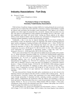 Industry Associations - Tort Duty - Illinois Association of Defense