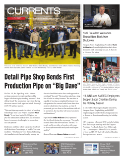 Detail Pipe Shop Bends First Production Pipe on &ldquo;Big Dave&rdquo;