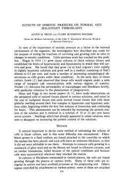 EFFECTS OF OSMOTIC PRESSURE ON NORMAL AND