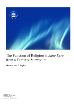 The function of Religion in Jane Eyre