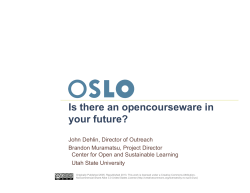 Is there an opencourseware in your future?