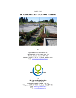 SF Rima Permeable Pavement Design Manual