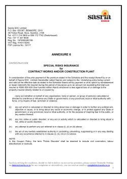 Annexure 6 &ndash; Contract Works