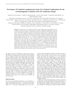 Provenance of Cambrian conglomerates from New Zealand