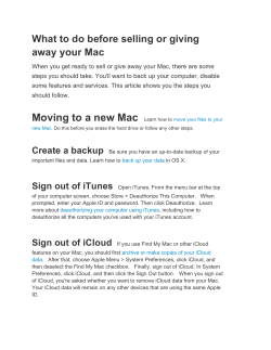 What to do before selling or giving away your Mac