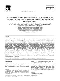 Influence of the terminal complement