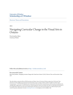 Navigating Curricular Change in the Visual Arts in Ontario