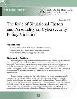 The Role of Situational Factors and Personality on
