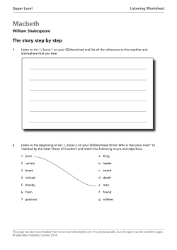 Macbeth Audio Worksheet