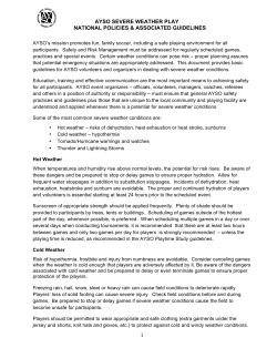 AYSO Severe Weather Play Policy and Guidelines FINAL