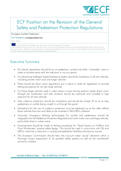 General Safety and Pedestrian Protection Regulations