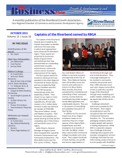 October - Riverbend Growth Association