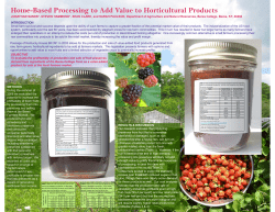 Home-Based Processing to Add Value to