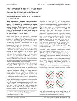 Proton transfer in adsorbed water dimers