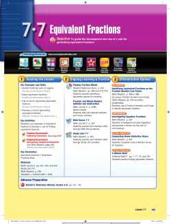 Equivalent Fractions