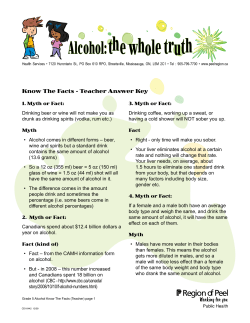 Alcohol: The Whole Truth Toolkit Know The Facts Answer Key