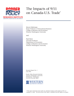 The Impacts of 9/11 on Canada-US Trade