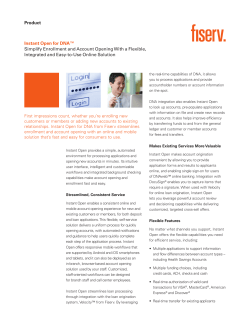 Product Instant Open for DNA&trade; Simplify Enrollment and