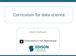 Curriculum for data science