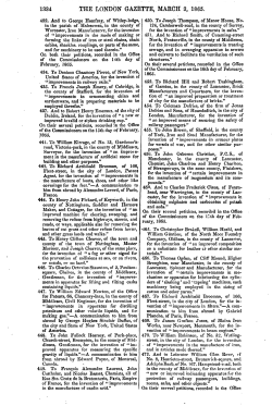 THE LONDON GAZETTE, MARCH 3, 1865.