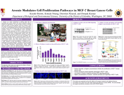 Arsenic Modulates Cell Proliferation Pathways in MCF