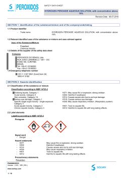 HYDROGEN PEROXIDE AQUEOUS SOLUTION, with concentration