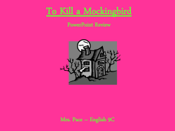 To Kill a Mockingbird PowerPoint Review